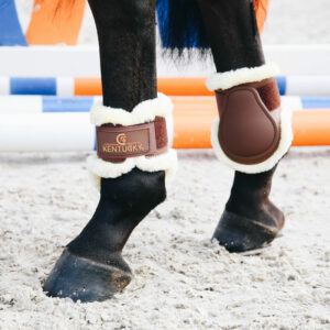 Kentucky Sheepskin Young Horse Fetlock Boots Brown Pair