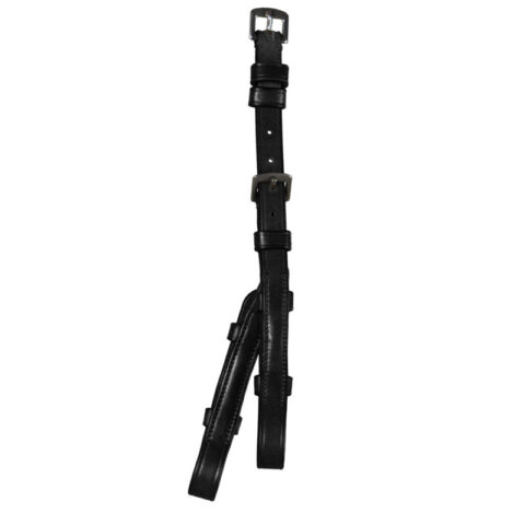 Dy'on New English Double Bridle Cheek Pieces Black