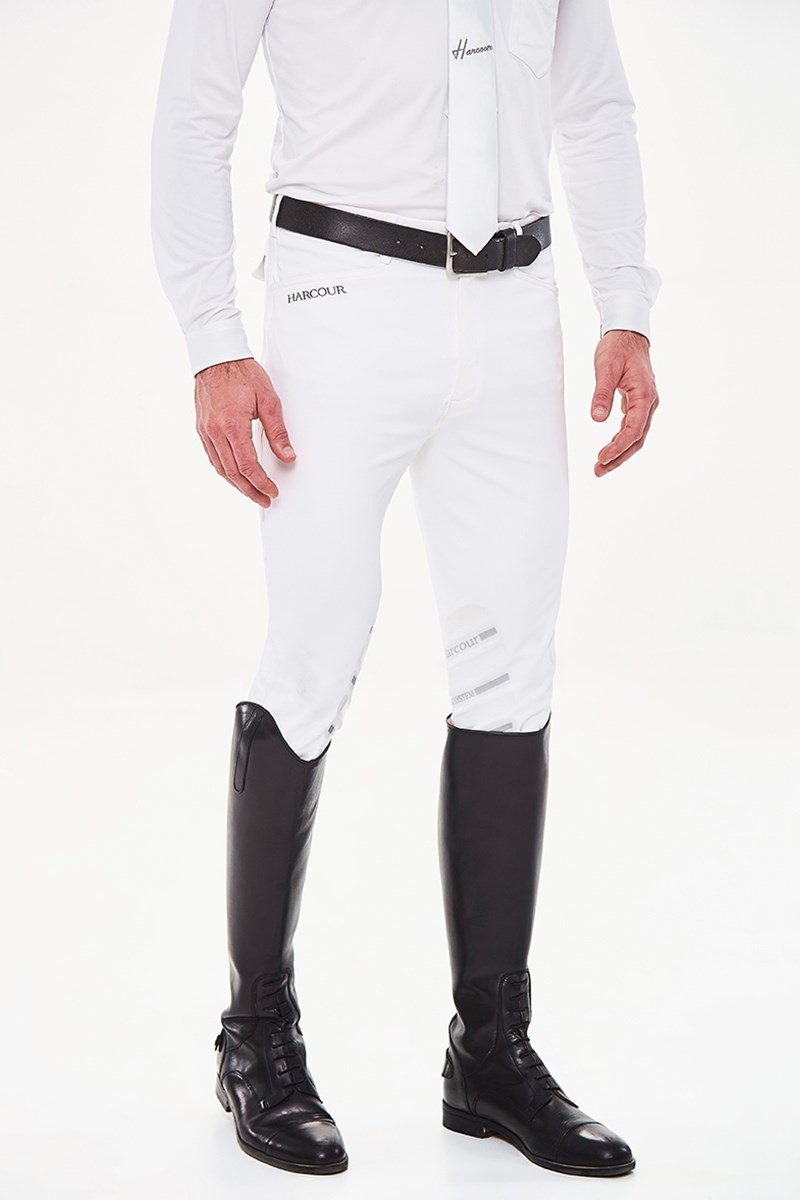 Harcour Mens Competition Breeches Costa - White 1 Harcour Mens Competition Breeches Costa White