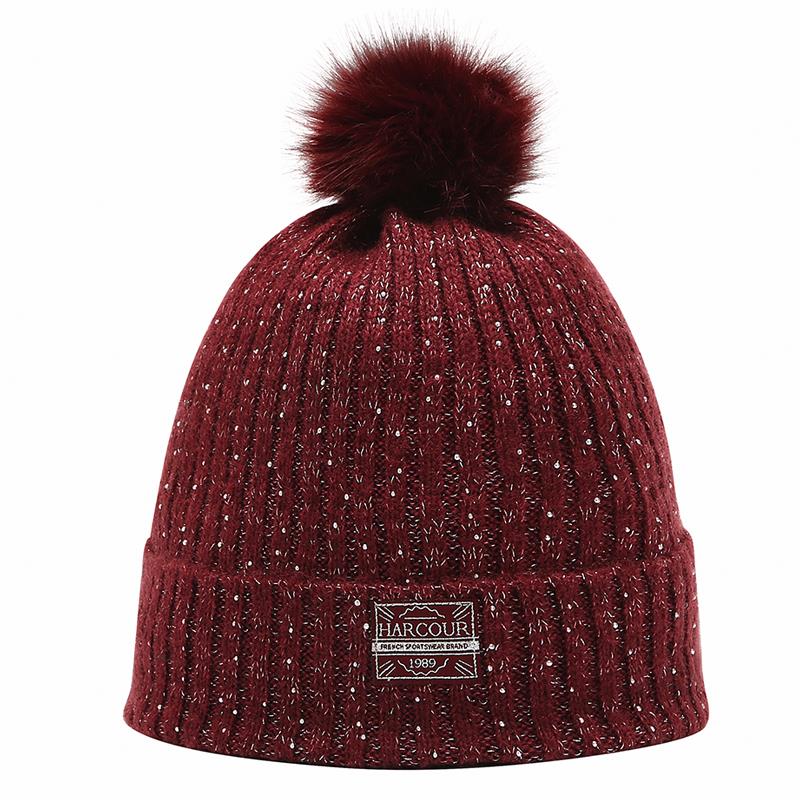 Harcour Marie Beanie Hat 1 Harcour Marie Beanie Hat Burgundy