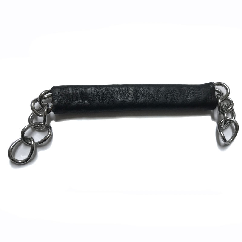 Soft Padded Leather Curb Chain 2 Soft Padded Leather Curb Chain Black