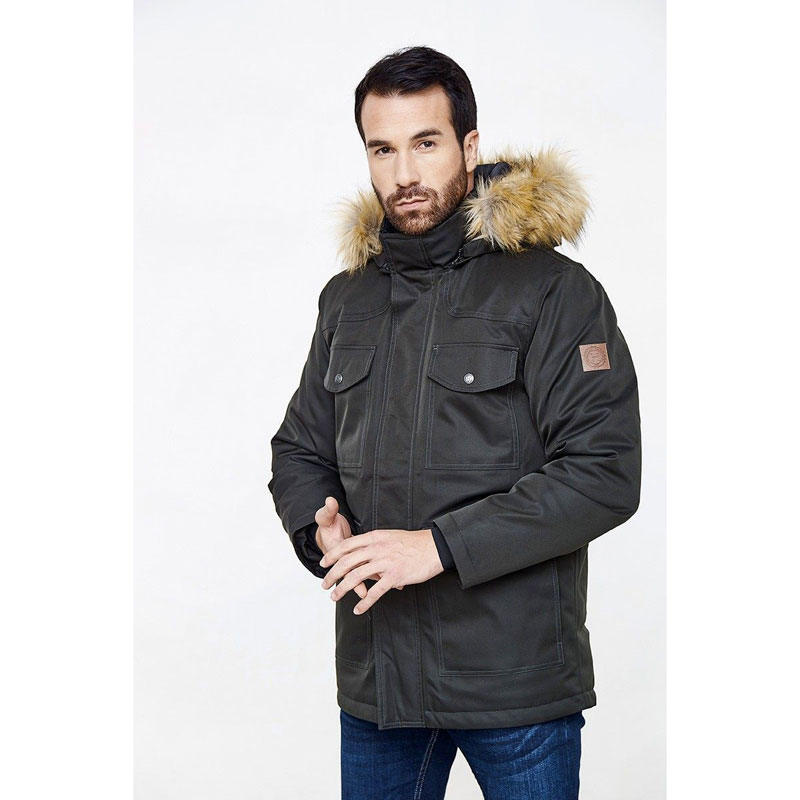 Harcour Charles Mens Parka Coat 1 Harcour Charles Mens Parka Coat Khaki