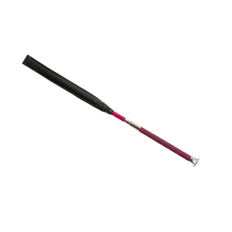 York Thin Handle Cushion Bat 6 Thin Handle Show Jumping Whips York Pink