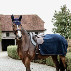 Kentucky Horsewear Quarter Rug Heavy Fleece Navy Side View