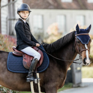 Glitter Rope Jumping Saddle Pad Navy Pony Profile