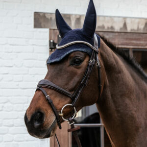 Glitter and Stone Fly Veil Navy Side View