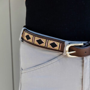 Kentucky Horsewear Belt Handmade Pearls - Gold