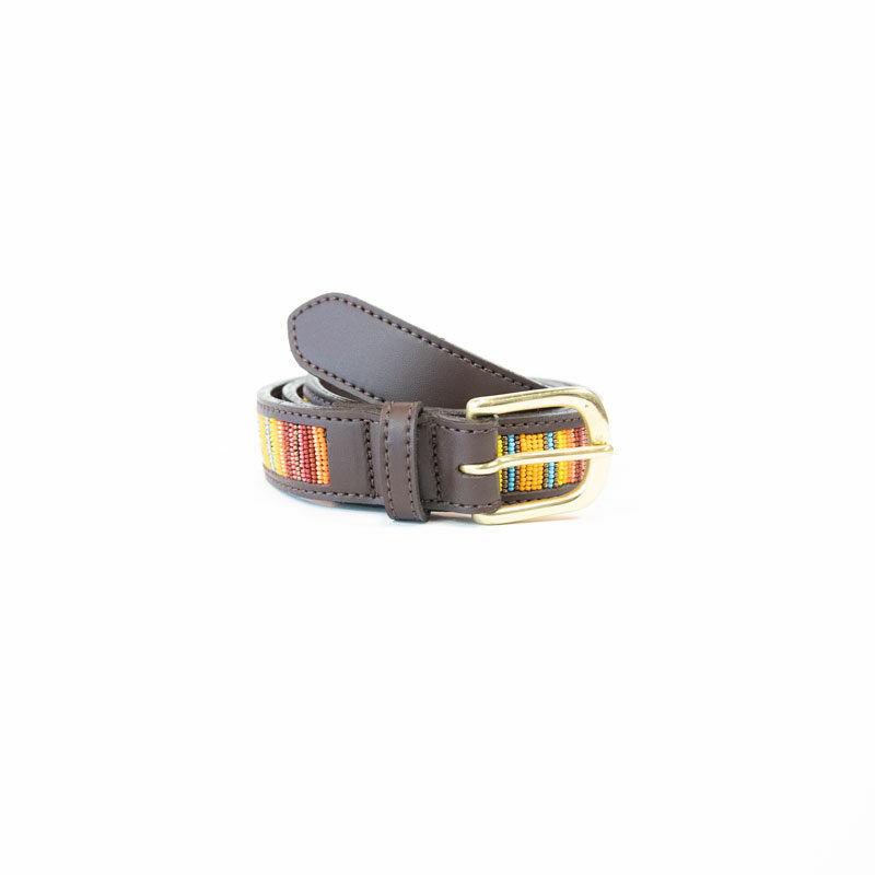 Kentucky Horsewear Belt Handmade Pearls - Orange - Image 4