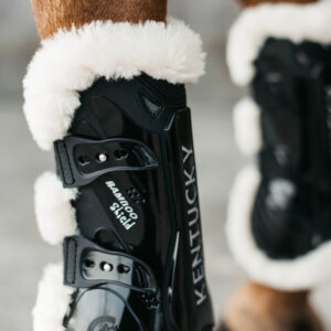 Kentucky Horsewear Vegan Sheepskin Tendon Boots Elastic Black 2