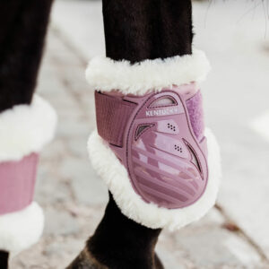 Kentucky Vegan Sheepskin Young Horse Fetlock Boots Old Rose