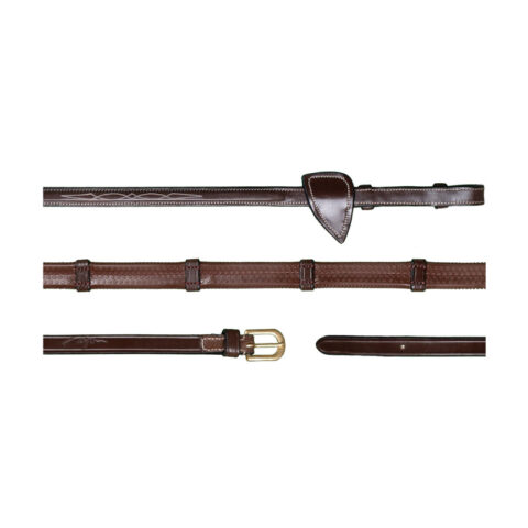 Dy'on Collection 1/2 Inch Rubber Reins With Leather Loops