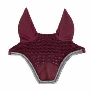 Velvet Contrast Fly Veil Bordeaux