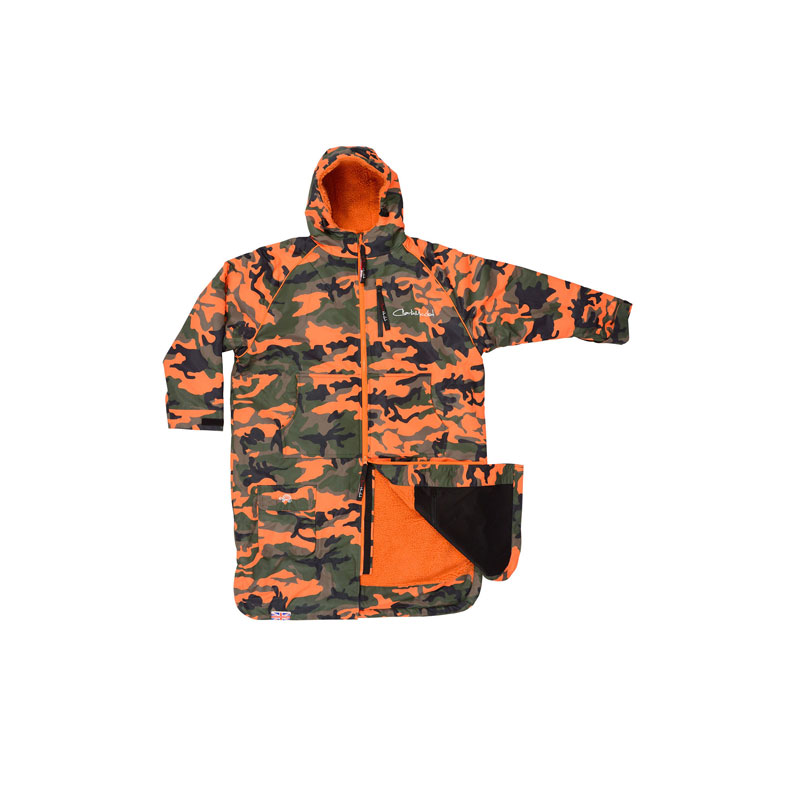 Changing Robe Waterproof Coat - Camo Orange 4 Changing Robe Waterproof Coat - Camo Orange - Image 4