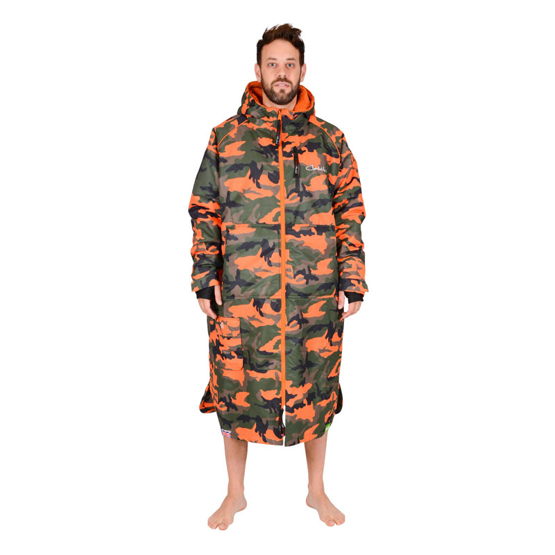 Changing Robe Waterproof Coat - Camo Orange 3 Changing Robe Waterproof Coat - Camo Orange - Image 3