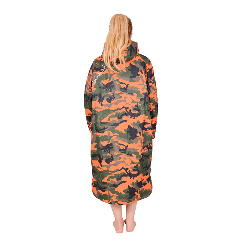 Changing Robe Waterproof Coat - Camo Orange 5 Changing Robe Waterproof Coat - Camo Orange - Image 5