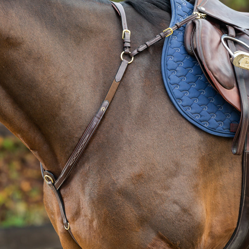 Dy'on Collection Fancy Breastplate With Bridge 2 Dy’on Collection Fancy Breastplate with Bridge Brown