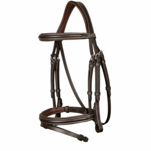 Dy’on Working Collection Classic Flash Noseband Bridle Brown 1