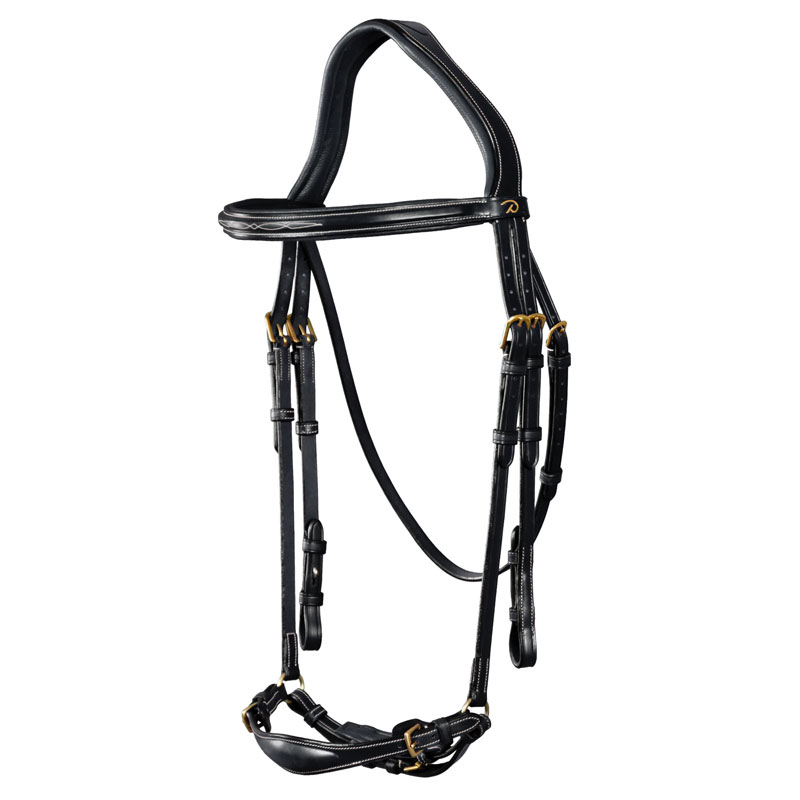 Dy'on Collection Adjustable Drop Noseband Bridle 4 Dy'on-Adjustable-Drop-Bridle-Black