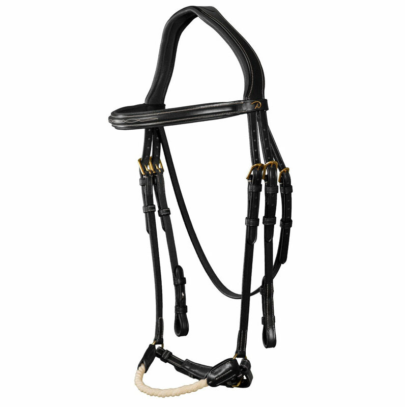 Dy'on Collection Rope Drop Noseband Bridle 2 Dy'on-Rope-Drop-Bridle-Black