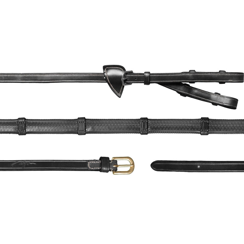 Dy’on Collection Converter Reins 4 Dy'on-Collection-Half-Converter-Reins-With-7-Loops-Black