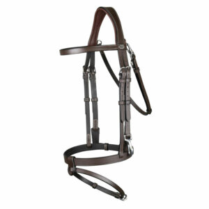 Flat-Leather-Bridle-With-Snap-Hooks-Brown
