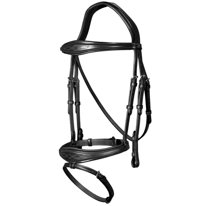 Dy'on New English Collection Anatomic Flash Noseband Bridle 4 Anatomic-Bridle-Black