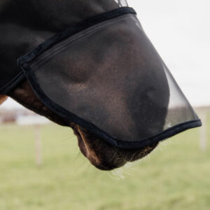 Kentucky Horsewear Fly Mask Classic With Ears and Nose Black Detachable Nose