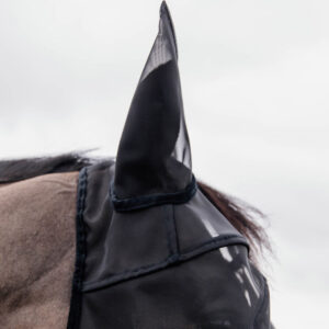 Kentucky Horsewear Fly Mask Classic With Ears and Nose Black Ears
