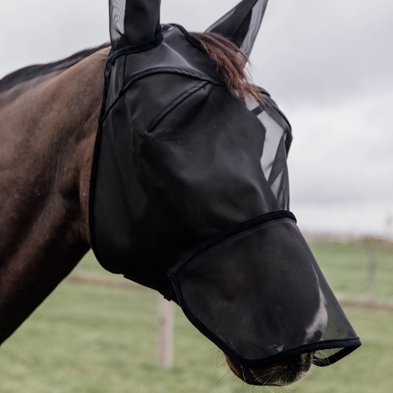 Kentucky Horsewear Fly Mask Classic With Ears and Nose 1 Kentucky Horsewear Fly Mask Classic With Ears and Nose Black