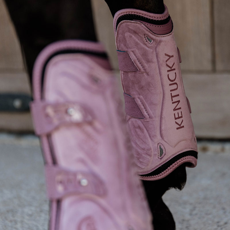 Kentucky Horsewear Tendon Boots Bamboo Elastic Velvet 8 Tendon Boots Bamboo Elastic Velvet Old Rose 4