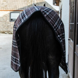 Fleece-Rug-Heavy-Check-Printing-Brown