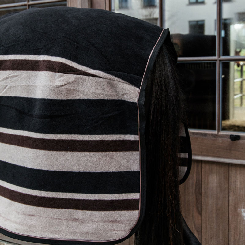 Kentucky Horsewear Fleece Rug Heavy 7 Fleece-Rug-Heavy-Stripe-Brown-1