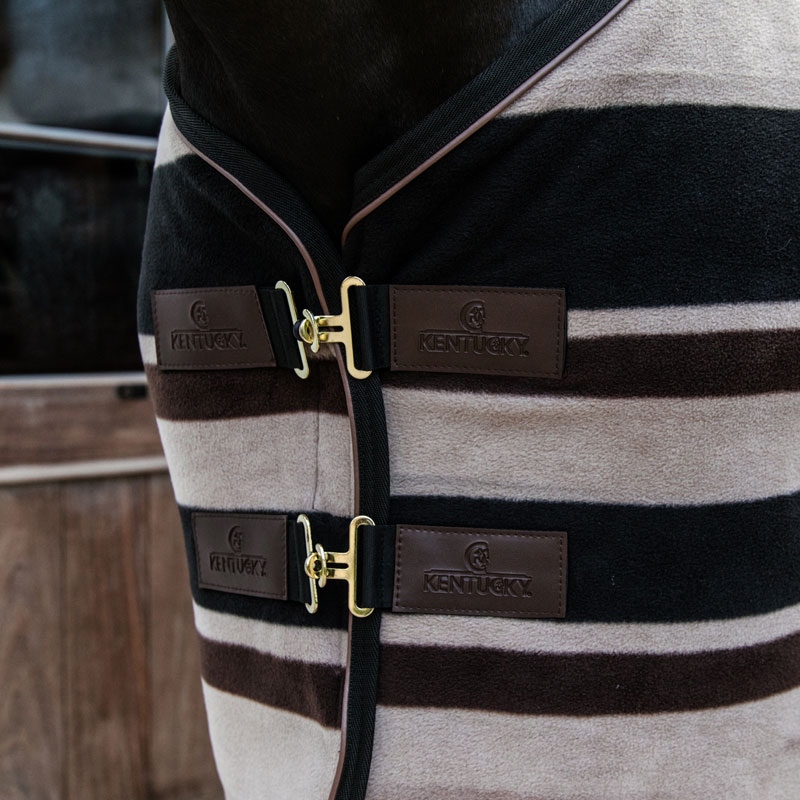 Kentucky Horsewear Fleece Rug Heavy 5 Fleece-Rug-Heavy-Stripe-Brown