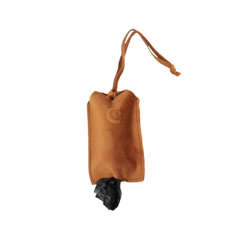 Kentucky Dogwear Poop Bag Pocket Velvet - Orange 1 Velvet-Poop-Bag-Pocket-Orange