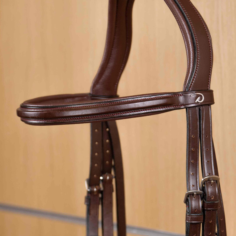 Dy'on NE Collection Straight Browband Brown 1 New English Straight Browband Brown
