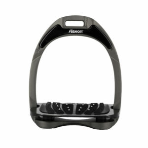 Flex-On Grey Aluminium Stirrups Black Black