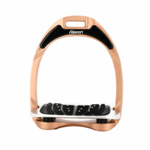 Flex-On Rose Gold Aluminium Stirrups Aluminium Black