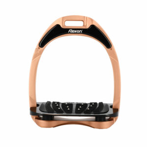 Flex-On Rose Gold Aluminium Stirrups Black Black 1