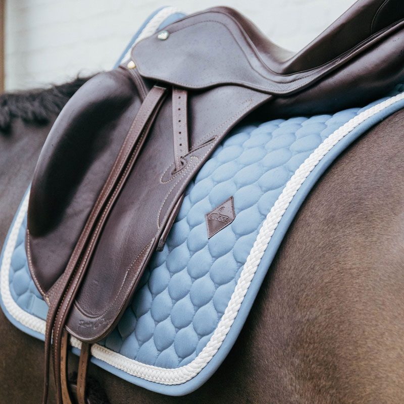 Kentucky Horsewear Plaited Cord Dressage Saddle Pad 2 Plaited-Cord-Saddle-Pad-Dressage-Light-Blue-1