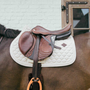 Plaited Cord Saddle Pad Jumping - Beige