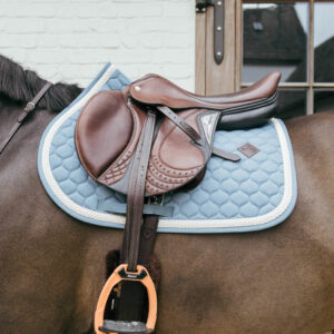 Plaited Cord Saddle Pad Jumping - Light Blue