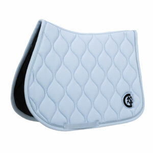 Show Jumping Saddle Pad Wave 3D Logo Light Blue
