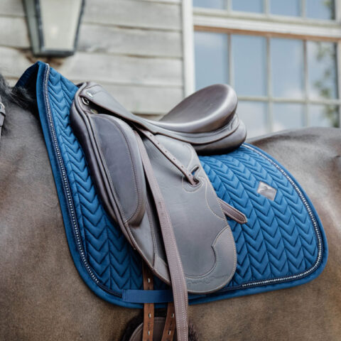 Kentucky Horsewear Velvet Saddle Pad Pearls Dressage