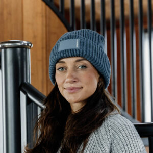 Beanie Rubber Logo Light Blue 1