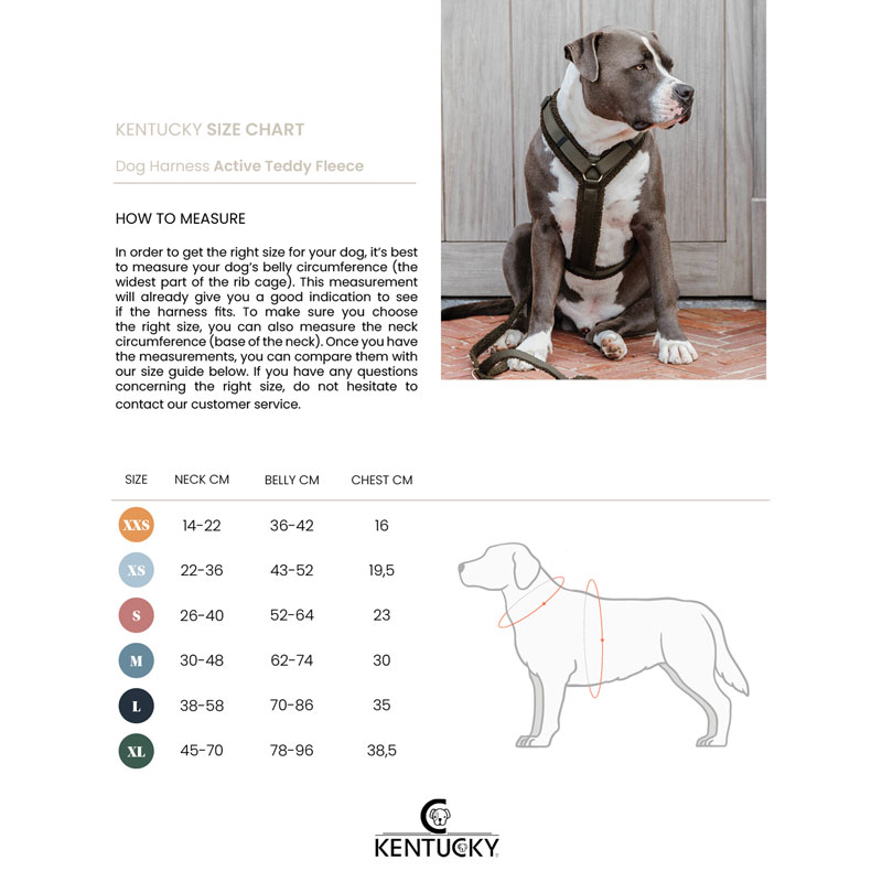 Kentucky Dogwear Dog Harness Active Teddy Fleece 6 DW_size_chart_active_teddy_fleece