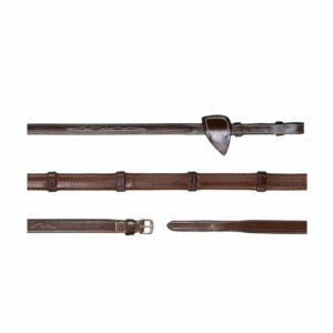 Dy'on US Collection 1/2 Inch Rubber Reins with 7 Leather Loops