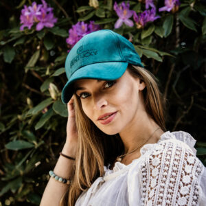 Velvet Baseball Cap Emerald-1