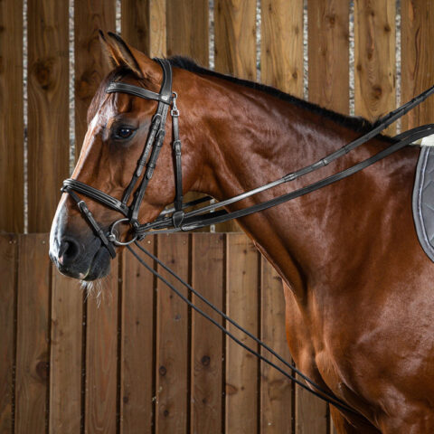 Dy'on Working Collection Leather and Rope Draw Reins