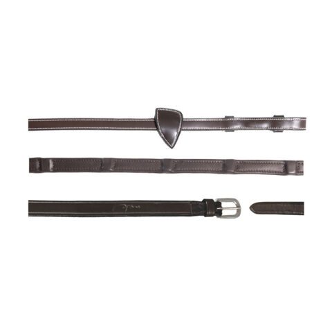 Working Collection 1/2inch Soft Leather Reins With Integrated Stoppers