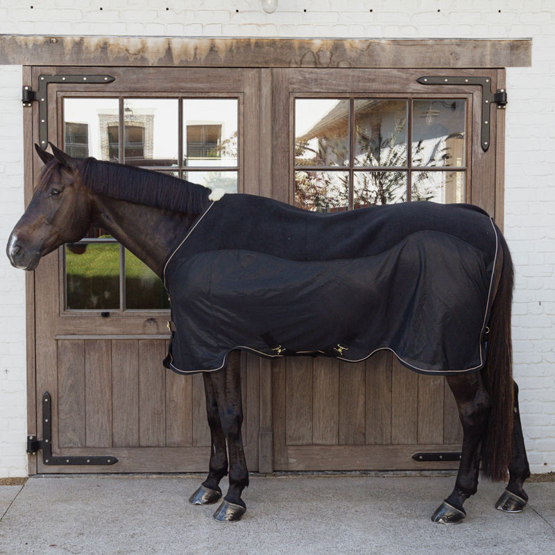 Kentucky Horsewear Fleece Mesh Cooler Combo 1 Kentucky Horsewear Fleece Mesh Cooler Combo Black